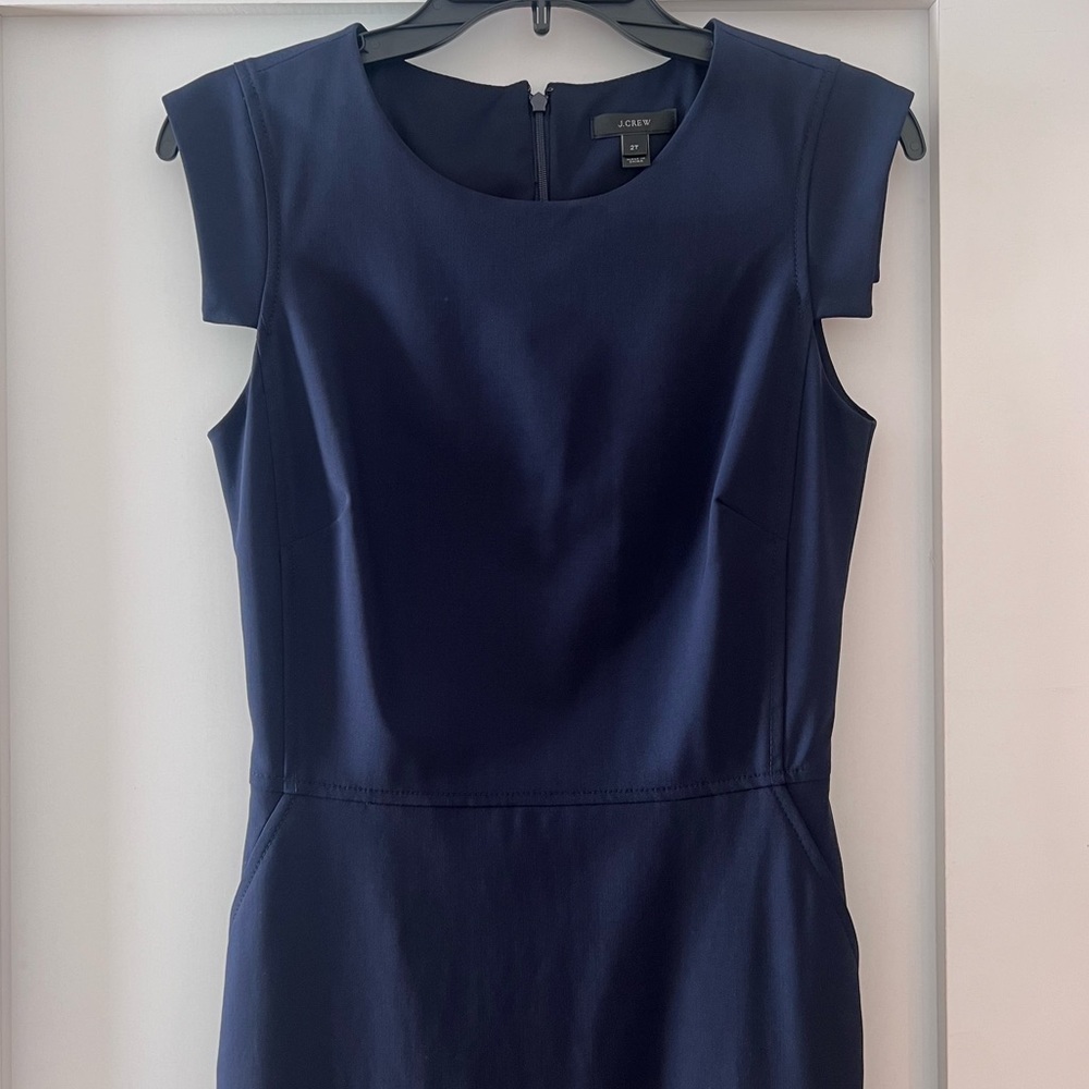J. Crew Resume Dress in Navy